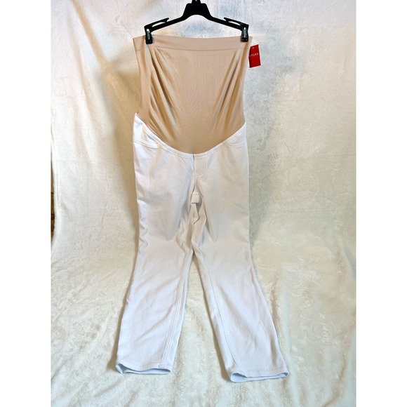Spanx‎ Mama Maternity Ankle Jean-ish Leggings Women's White Sz XL NWT - Picture 1 of 6